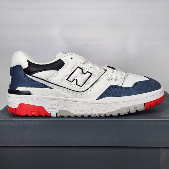 New Balance Other - New Balance 550 Sneakers Kids Size 7 White Blue Leather Basketball Shoes